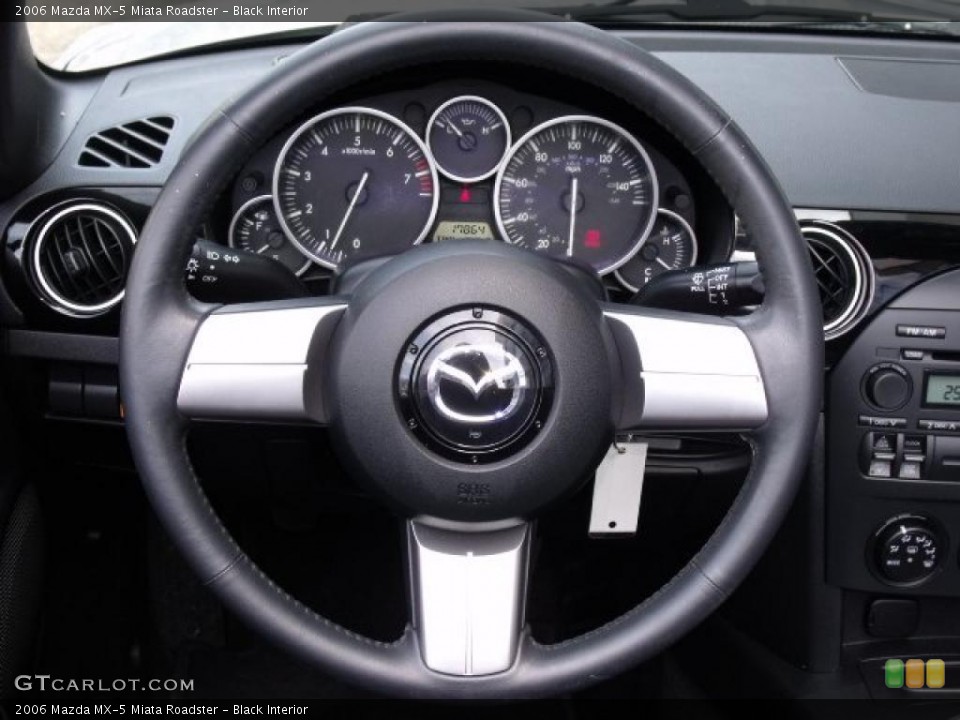 Black Interior Steering Wheel for the 2006 Mazda MX-5 Miata Roadster #48096691