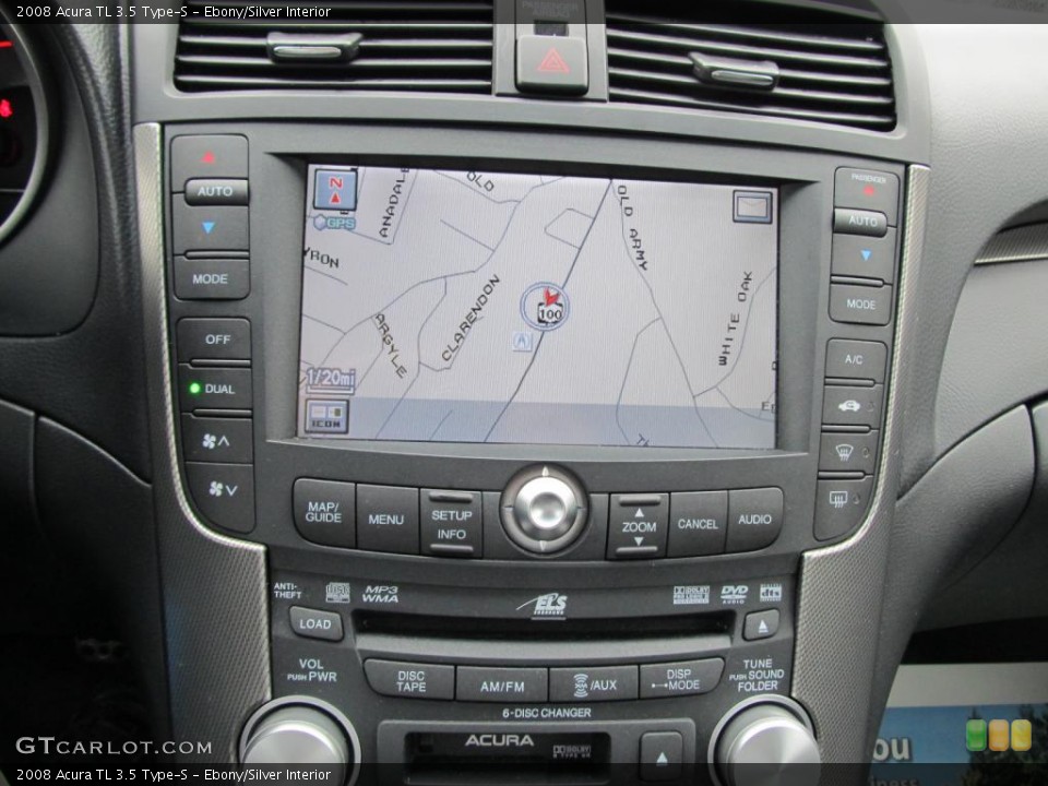 Ebony/Silver Interior Navigation for the 2008 Acura TL 3.5 Type-S #48098141