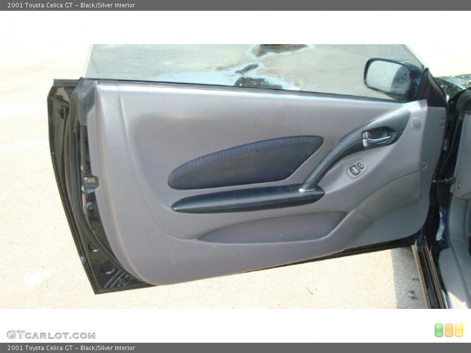 Black/Silver Interior Door Panel for the 2001 Toyota Celica GT #48102102