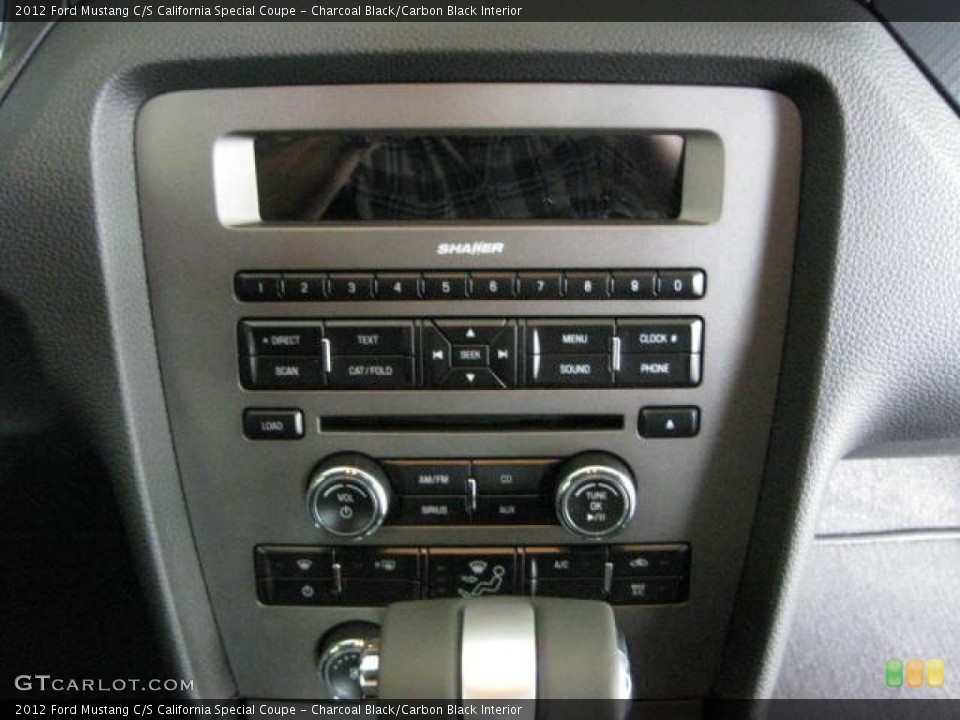 Charcoal Black/Carbon Black Interior Controls for the 2012 Ford Mustang C/S California Special Coupe #48103116