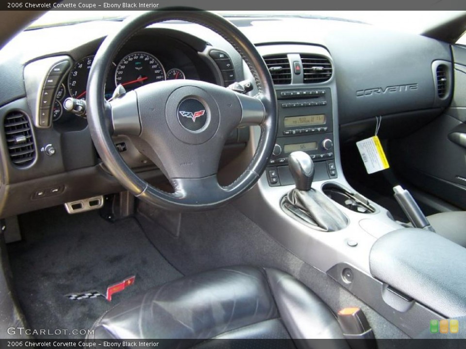 Ebony Black Interior Prime Interior for the 2006 Chevrolet Corvette Coupe #48103623