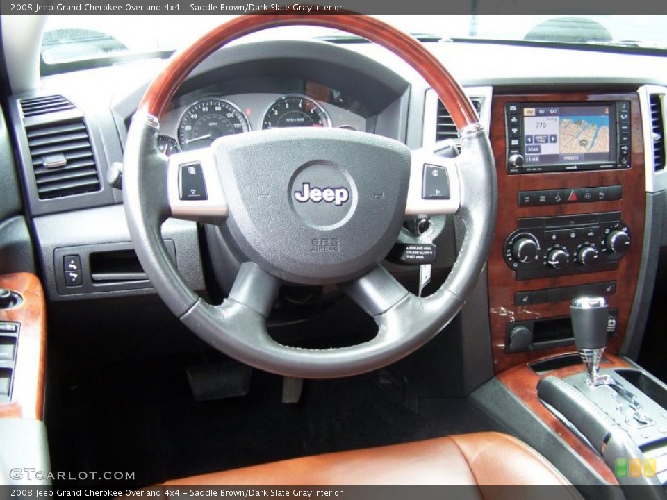 Saddle Brown/Dark Slate Gray Interior Dashboard for the 2008 Jeep Grand Cherokee Overland 4x4 #48105465