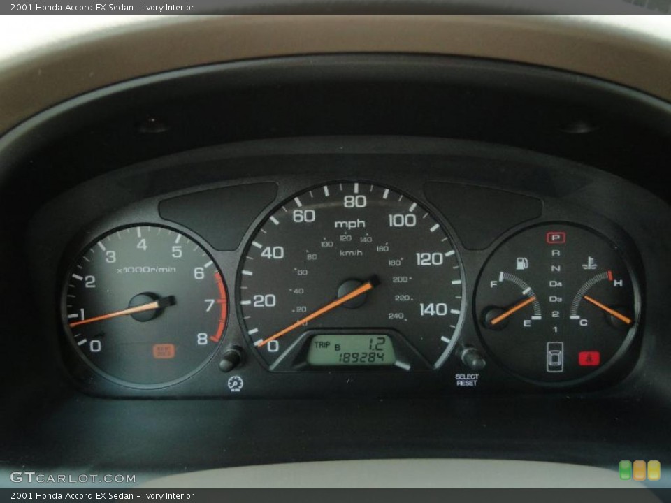 Ivory Interior Gauges for the 2001 Honda Accord EX Sedan #48105762