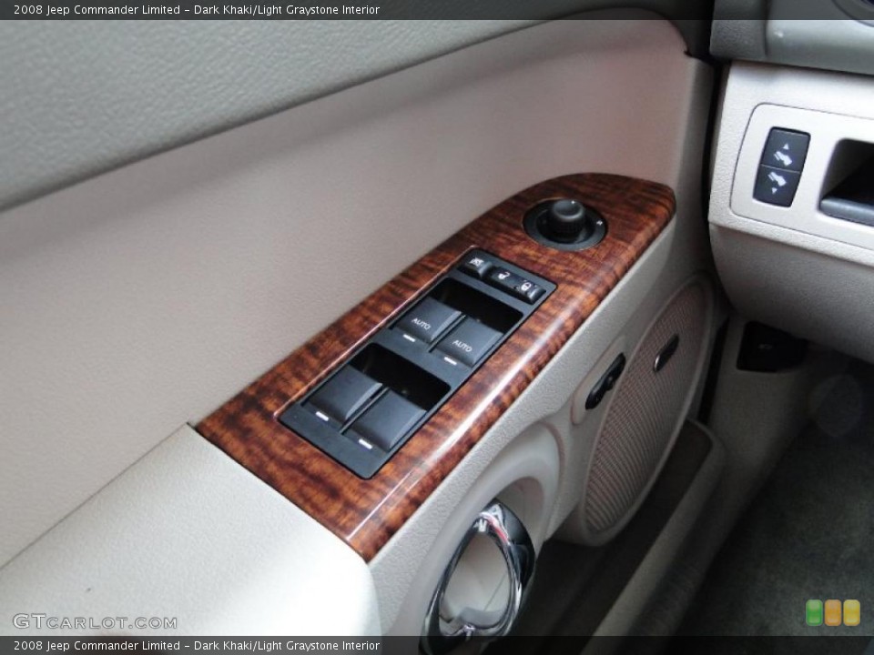 Dark Khaki/Light Graystone Interior Controls for the 2008 Jeep Commander Limited #48106320