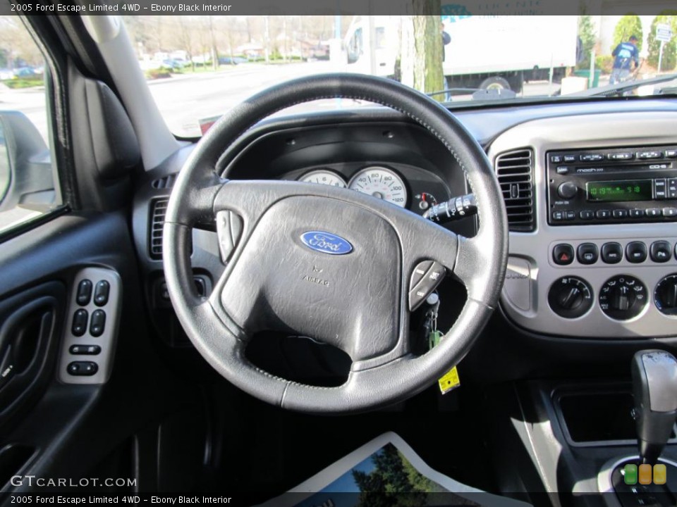 Ebony Black Interior Steering Wheel for the 2005 Ford Escape Limited 4WD #48108660