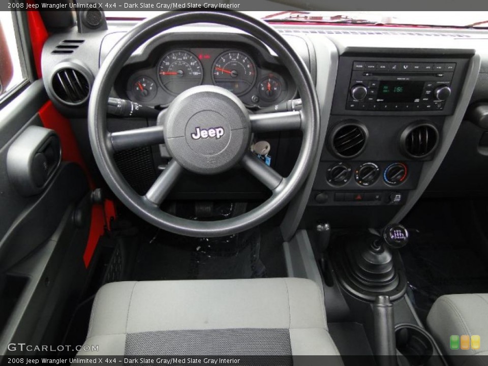 Dark Slate Gray/Med Slate Gray Interior Dashboard for the 2008 Jeep Wrangler Unlimited X 4x4 #48109440
