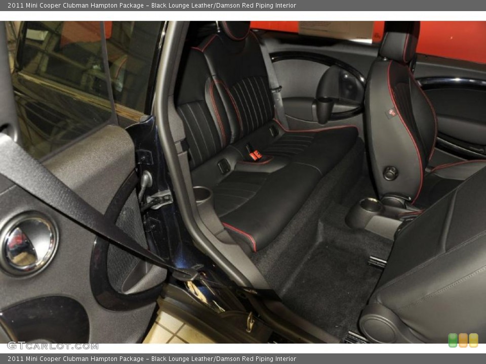 Black Lounge Leather/Damson Red Piping Interior Photo for the 2011 Mini Cooper Clubman Hampton Package #48110232