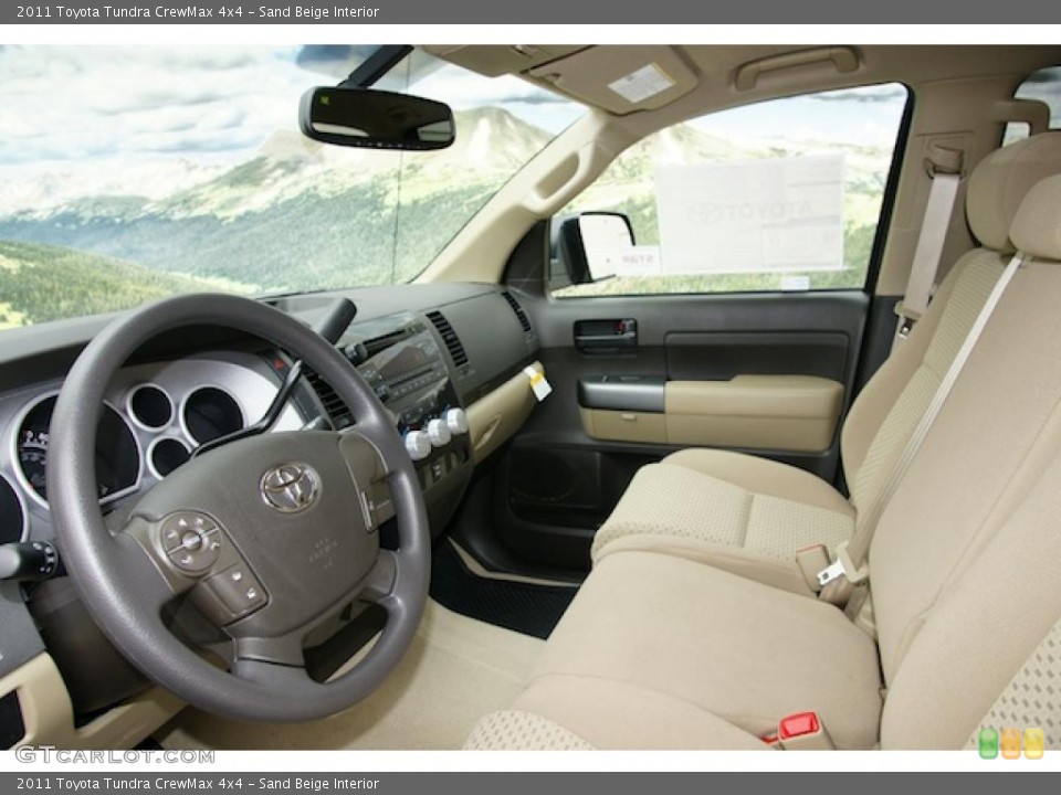 Sand Beige Interior Photo for the 2011 Toyota Tundra CrewMax 4x4 #48111609