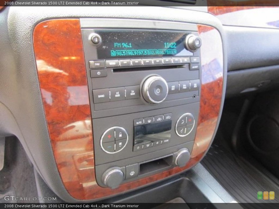 Dark Titanium Interior Controls for the 2008 Chevrolet Silverado 1500 LTZ Extended Cab 4x4 #48112215