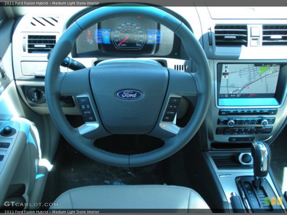 Medium Light Stone Interior Dashboard for the 2011 Ford Fusion Hybrid #48116325