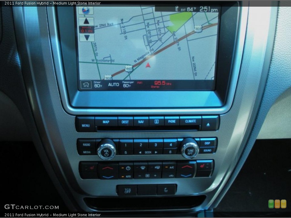 Medium Light Stone Interior Navigation for the 2011 Ford Fusion Hybrid #48116382