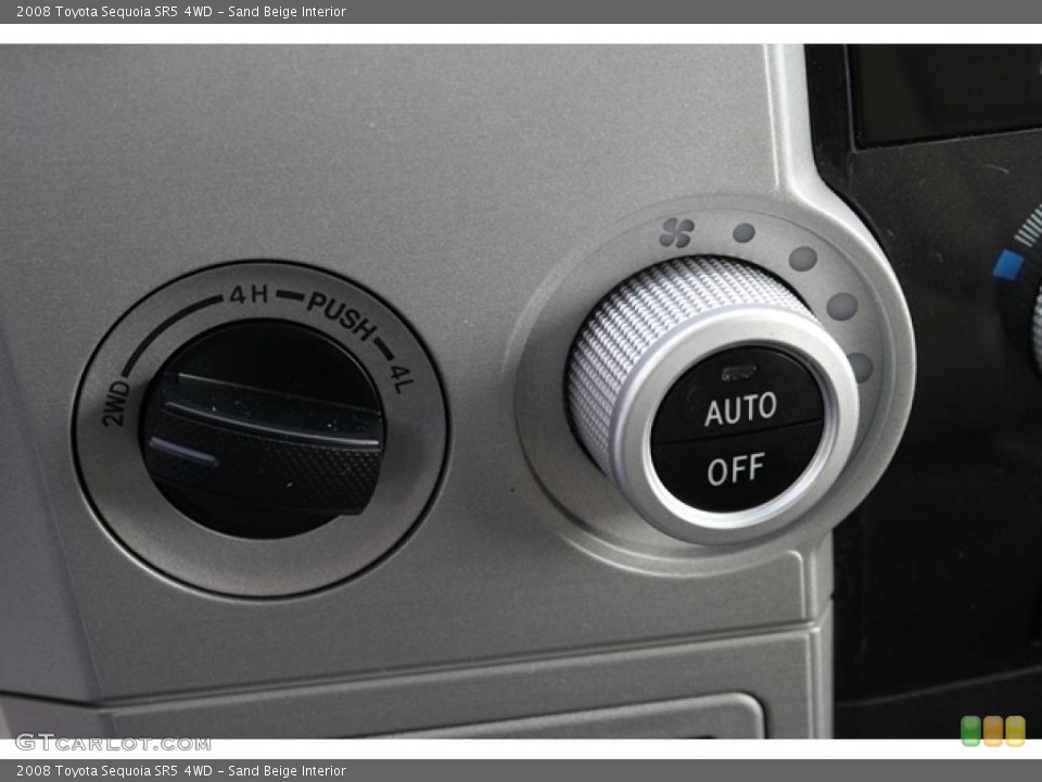 Sand Beige Interior Controls for the 2008 Toyota Sequoia SR5 4WD #48117570