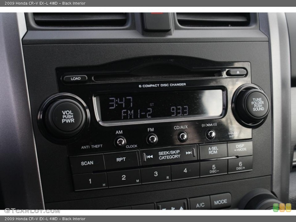 Black Interior Controls for the 2009 Honda CR-V EX-L 4WD #48118080