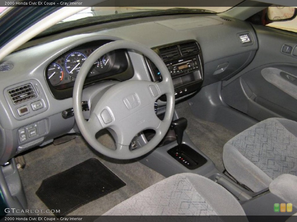 Gray Interior Prime Interior for the 2000 Honda Civic EX Coupe #48121510