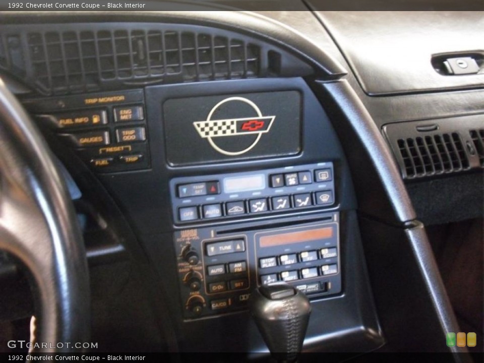 Black Interior Controls for the 1992 Chevrolet Corvette Coupe #48125590