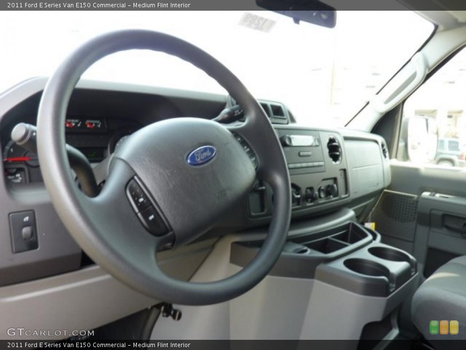Medium Flint Interior Steering Wheel for the 2011 Ford E Series Van E150 Commercial #48128374