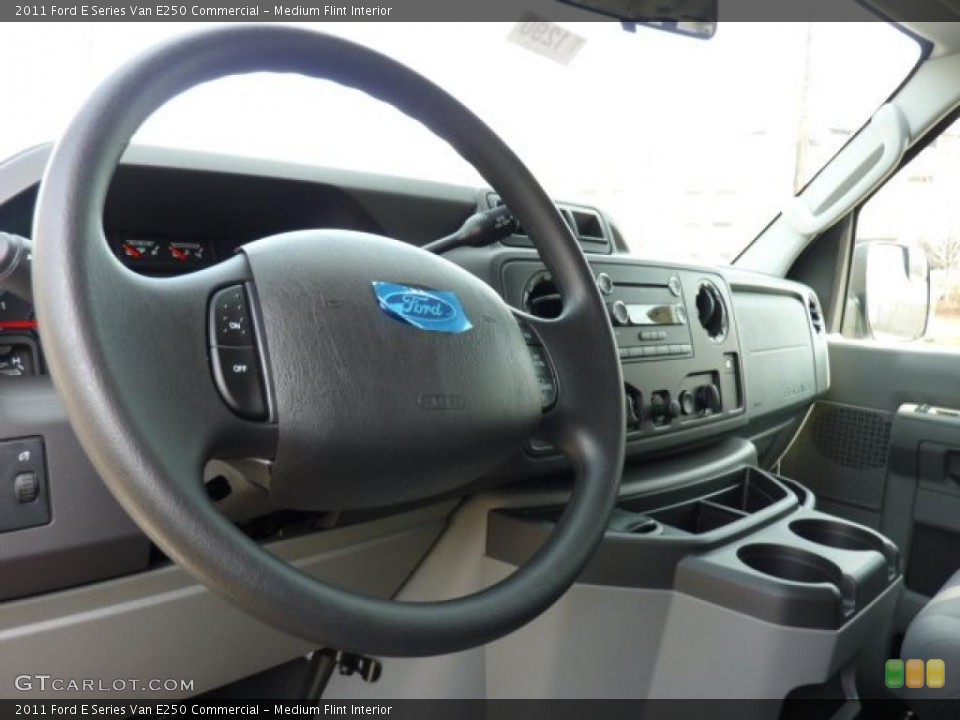Medium Flint Interior Steering Wheel for the 2011 Ford E Series Van E250 Commercial #48128587