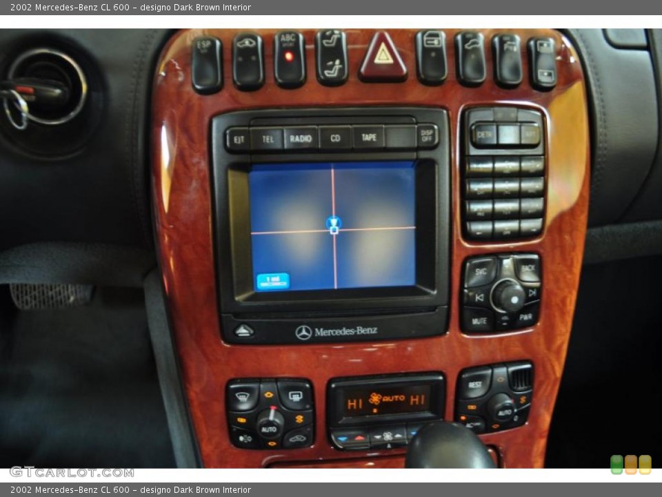 designo Dark Brown Interior Navigation for the 2002 Mercedes-Benz CL 600 #48131906