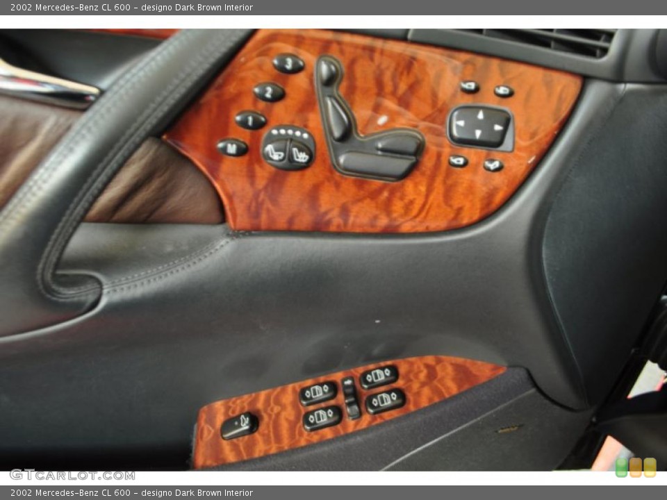 designo Dark Brown Interior Controls for the 2002 Mercedes-Benz CL 600 #48132017