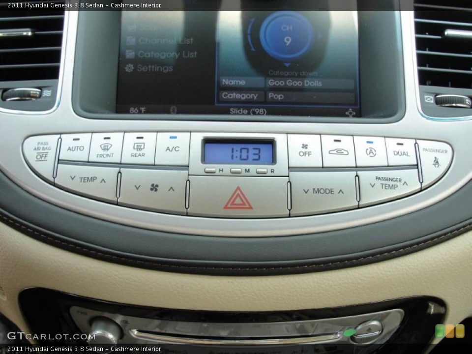 Cashmere Interior Controls for the 2011 Hyundai Genesis 3.8 Sedan #48133103