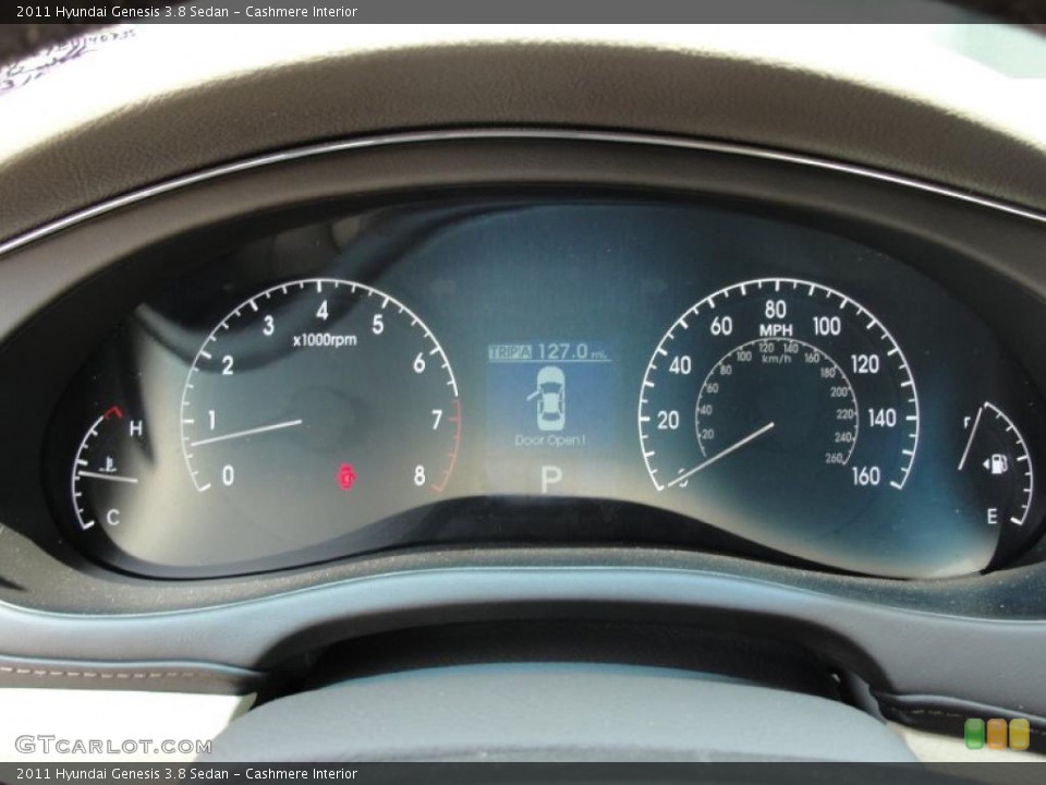 Cashmere Interior Gauges for the 2011 Hyundai Genesis 3.8 Sedan #48133211
