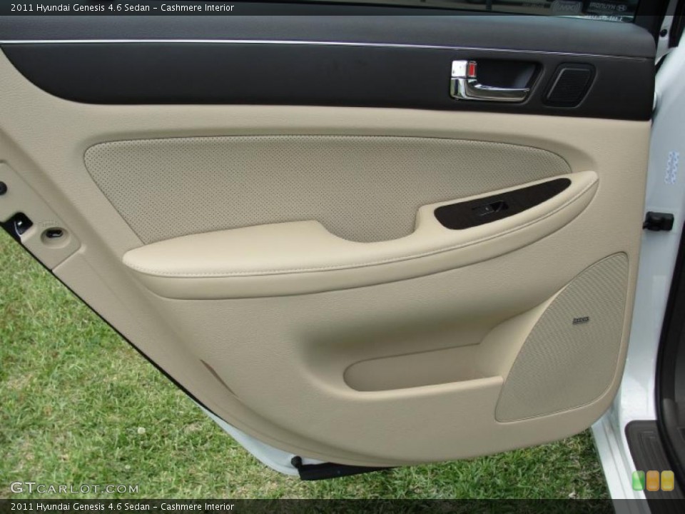 Cashmere Interior Door Panel for the 2011 Hyundai Genesis 4.6 Sedan #48133547