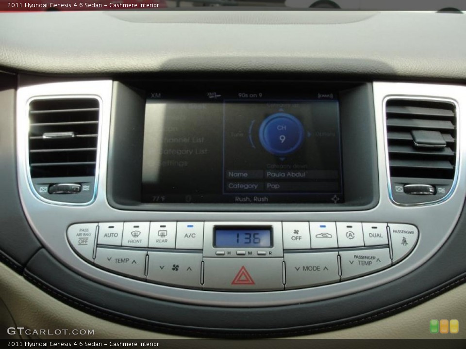 Cashmere Interior Controls for the 2011 Hyundai Genesis 4.6 Sedan #48133697