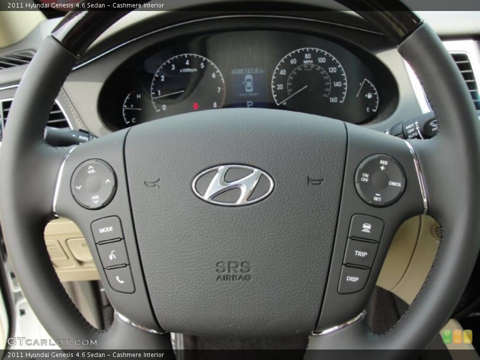 Cashmere Interior Steering Wheel for the 2011 Hyundai Genesis 4.6 Sedan #48133760