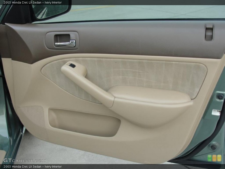 Ivory Interior Door Panel for the 2003 Honda Civic LX Sedan #48134900