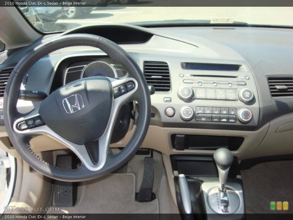 Beige Interior Dashboard for the 2010 Honda Civic EX-L Sedan #48136941