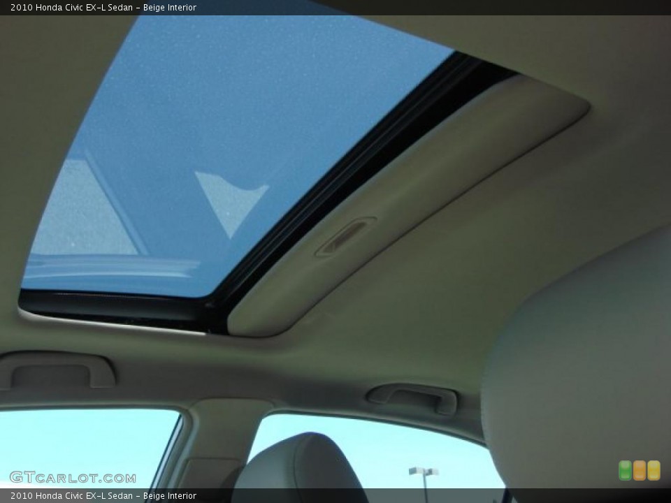 Beige Interior Sunroof for the 2010 Honda Civic EX-L Sedan #48136956