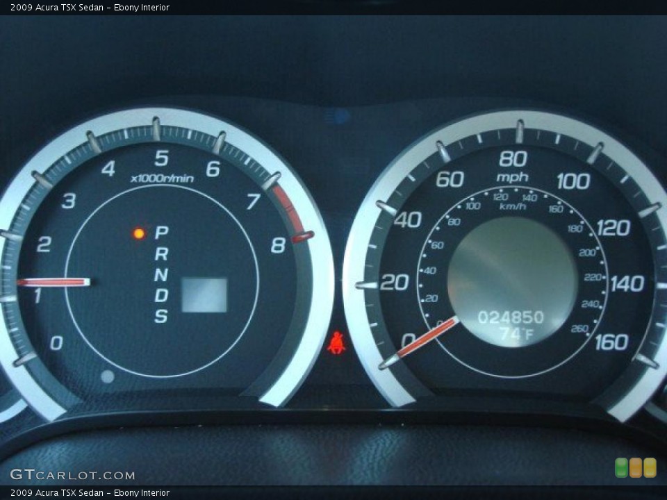 Ebony Interior Gauges for the 2009 Acura TSX Sedan #48136962