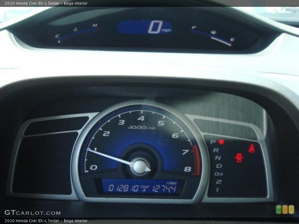 Beige Interior Gauges for the 2010 Honda Civic EX-L Sedan #48137106