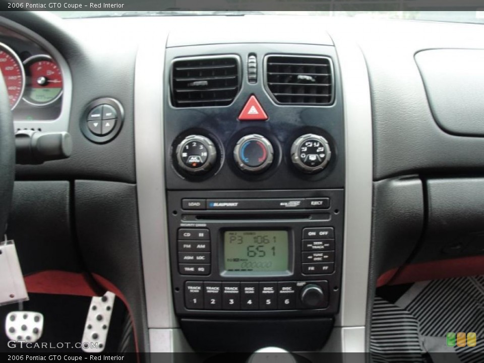 Red Interior Controls for the 2006 Pontiac GTO Coupe #48137292