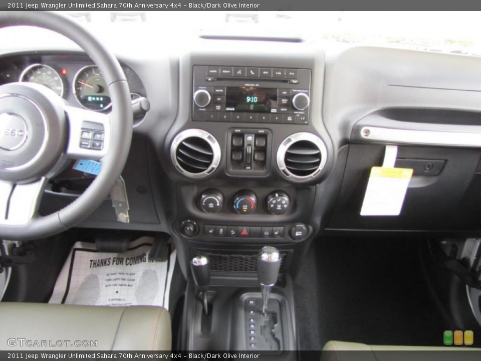 Black/Dark Olive Interior Dashboard for the 2011 Jeep Wrangler Unlimited Sahara 70th Anniversary 4x4 #48138351