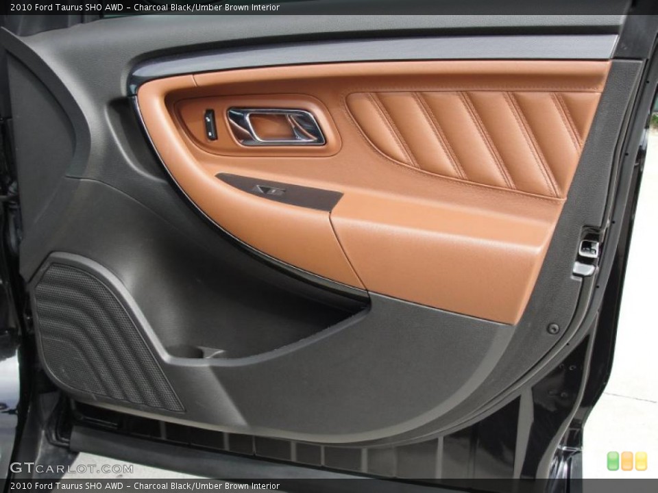 Charcoal Black/Umber Brown Interior Door Panel for the 2010 Ford Taurus SHO AWD #48140205
