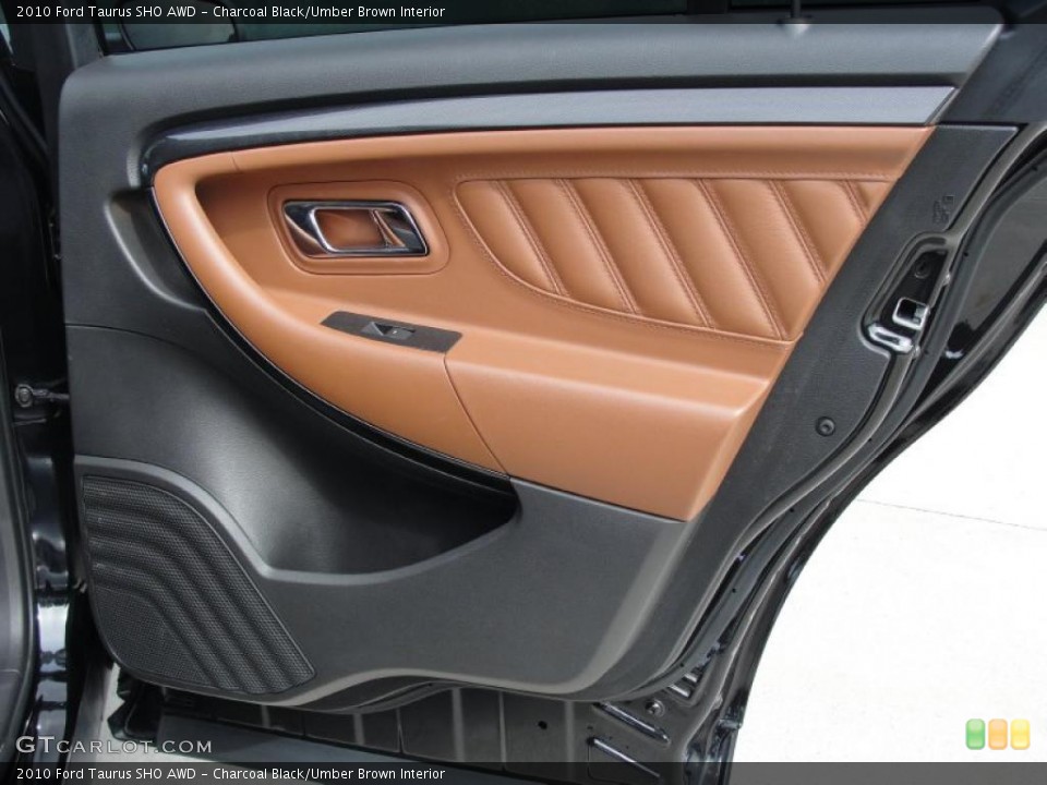 Charcoal Black/Umber Brown Interior Door Panel for the 2010 Ford Taurus SHO AWD #48140250