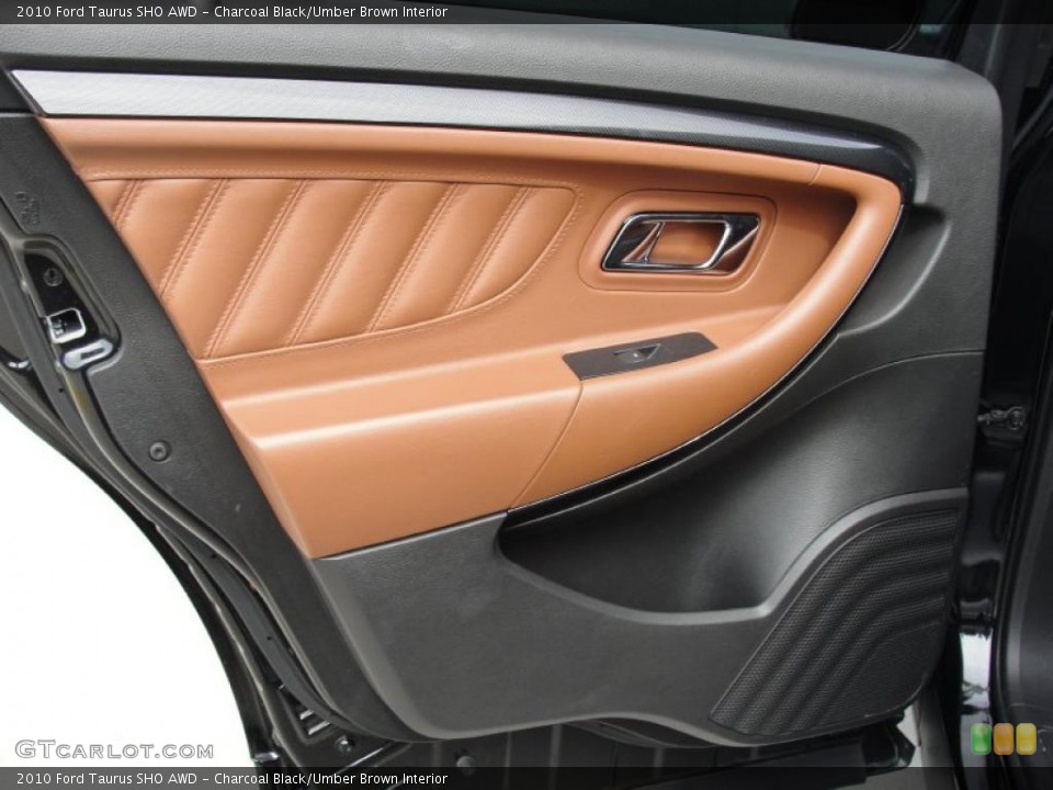 Charcoal Black/Umber Brown Interior Door Panel for the 2010 Ford Taurus SHO AWD #48140295