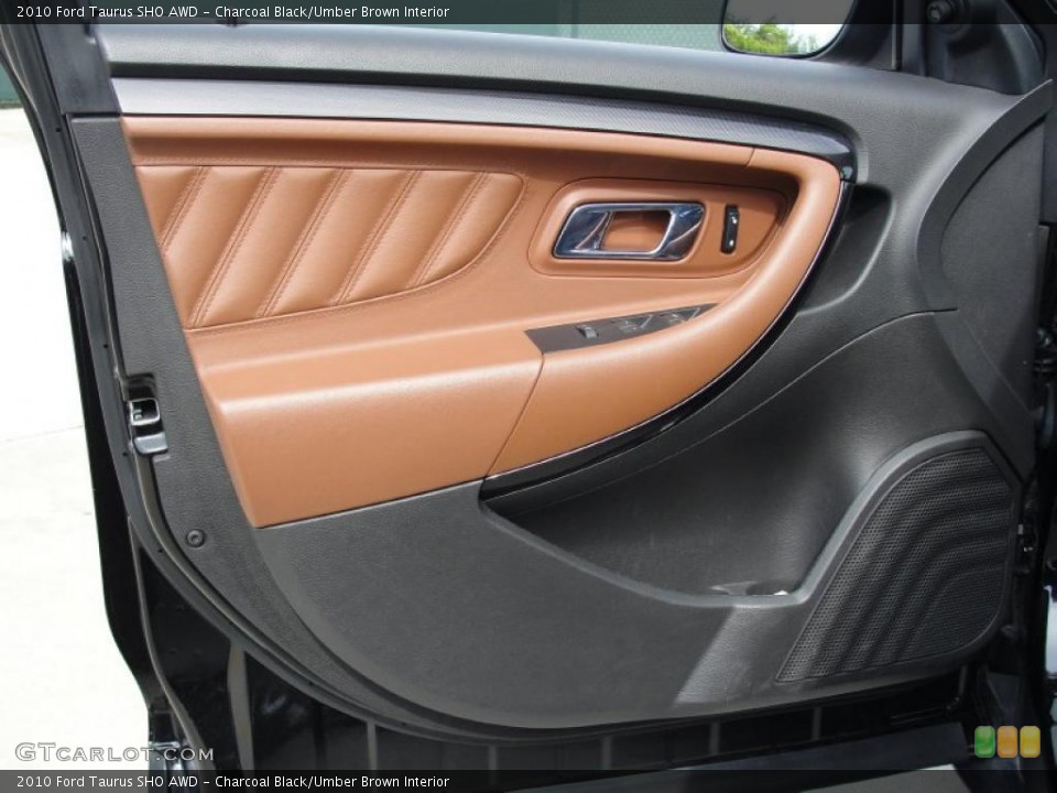 Charcoal Black/Umber Brown Interior Door Panel for the 2010 Ford Taurus SHO AWD #48140325