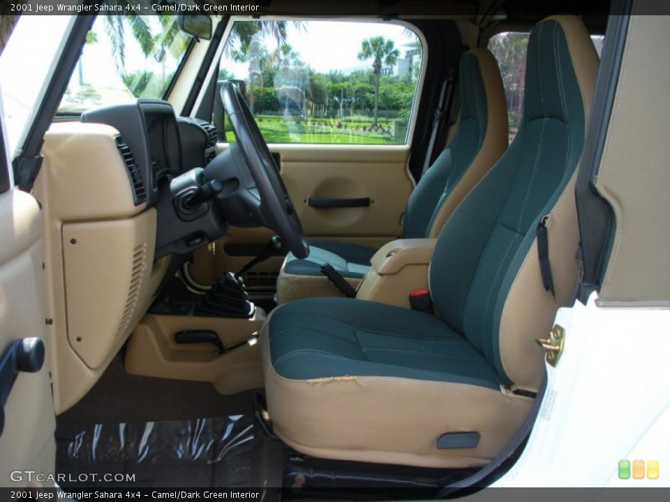 Camel/Dark Green Interior Photo for the 2001 Jeep Wrangler Sahara 4x4 #48140388
