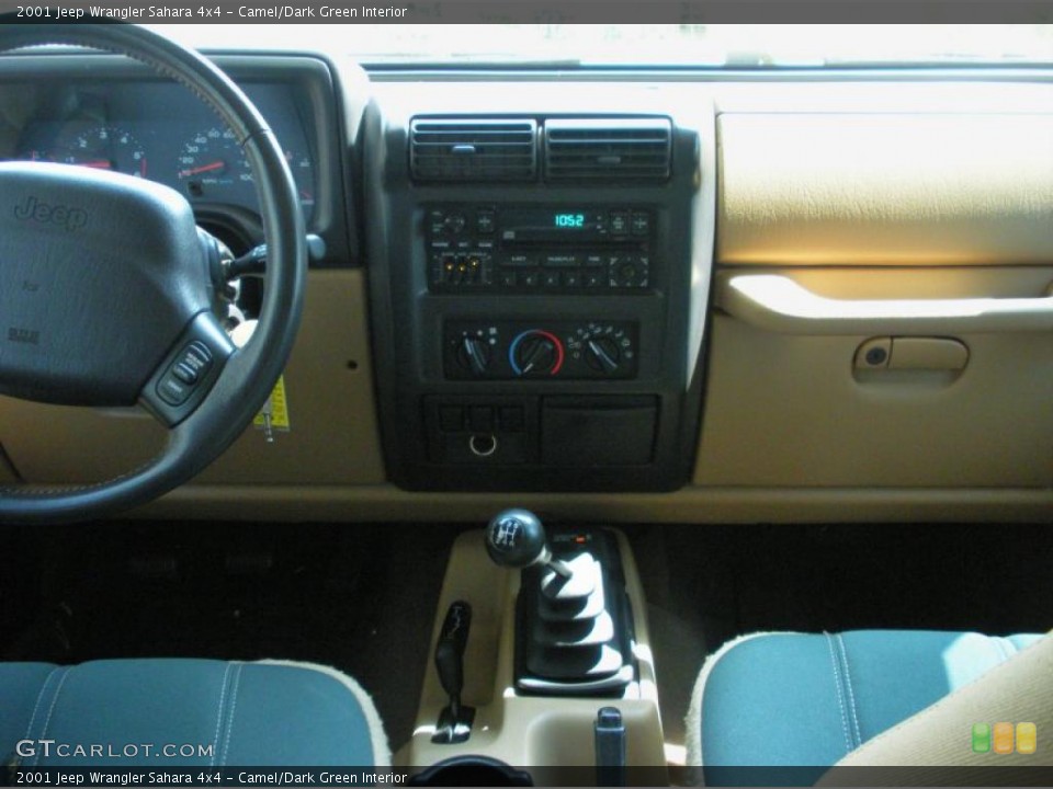 Camel/Dark Green Interior Dashboard for the 2001 Jeep Wrangler Sahara 4x4 #48140445