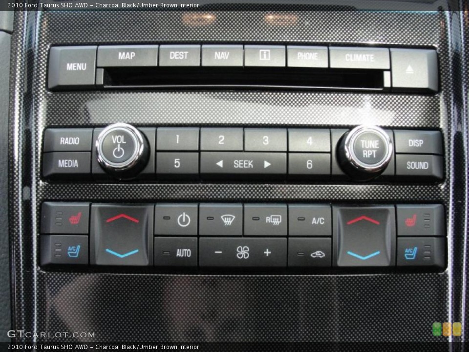 Charcoal Black/Umber Brown Interior Controls for the 2010 Ford Taurus SHO AWD #48140472