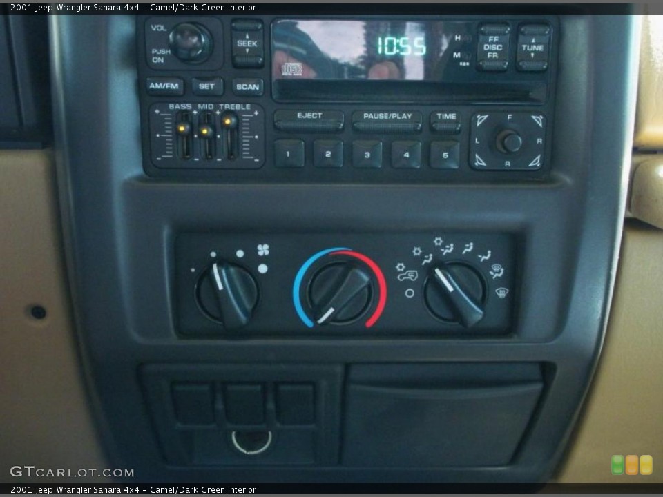 Camel/Dark Green Interior Controls for the 2001 Jeep Wrangler Sahara 4x4 #48140520