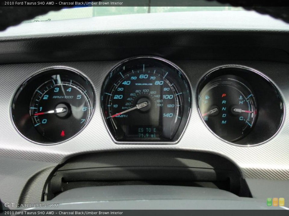 Charcoal Black/Umber Brown Interior Gauges for the 2010 Ford Taurus SHO AWD #48140559