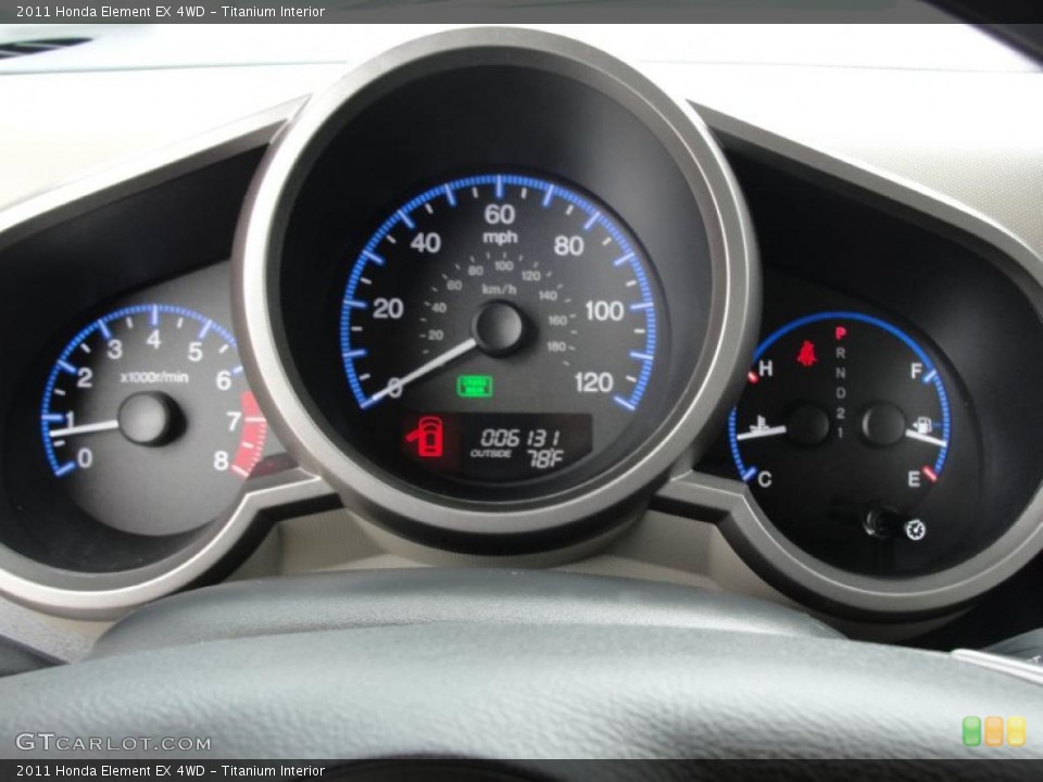 Titanium Interior Gauges for the 2011 Honda Element EX 4WD #48141273