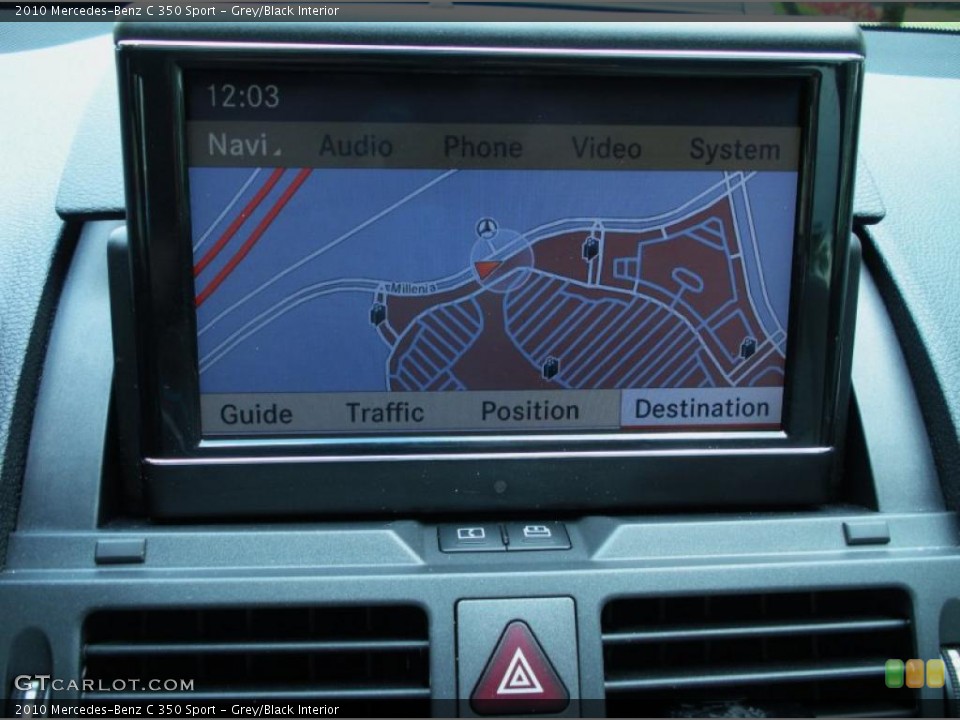 Grey/Black Interior Navigation for the 2010 Mercedes-Benz C 350 Sport #48142209