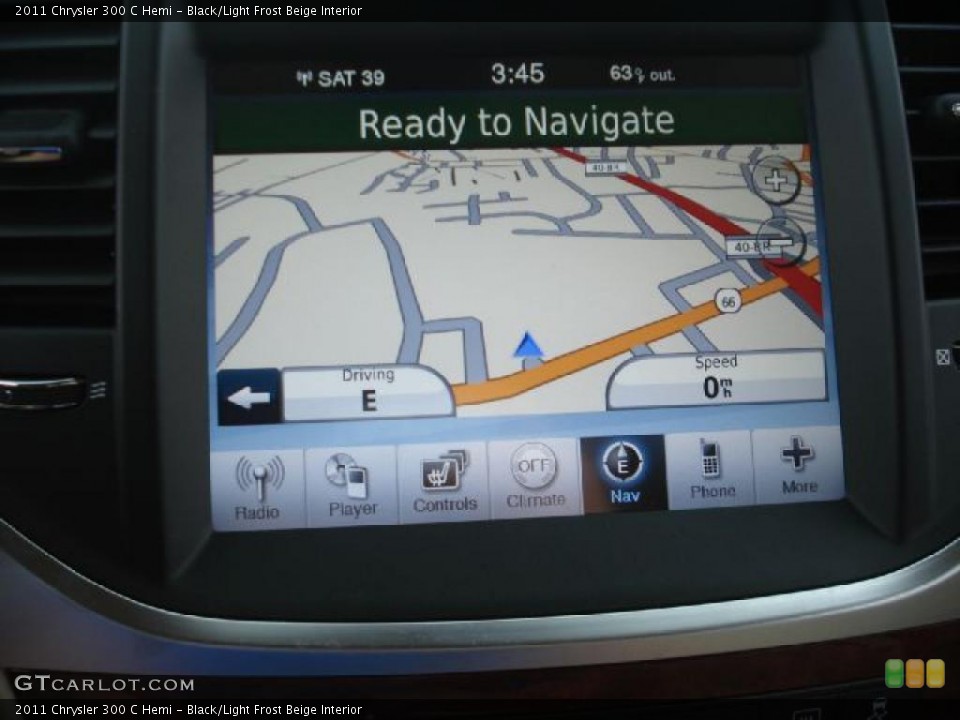 Black/Light Frost Beige Interior Navigation for the 2011 Chrysler 300 C Hemi #48148202