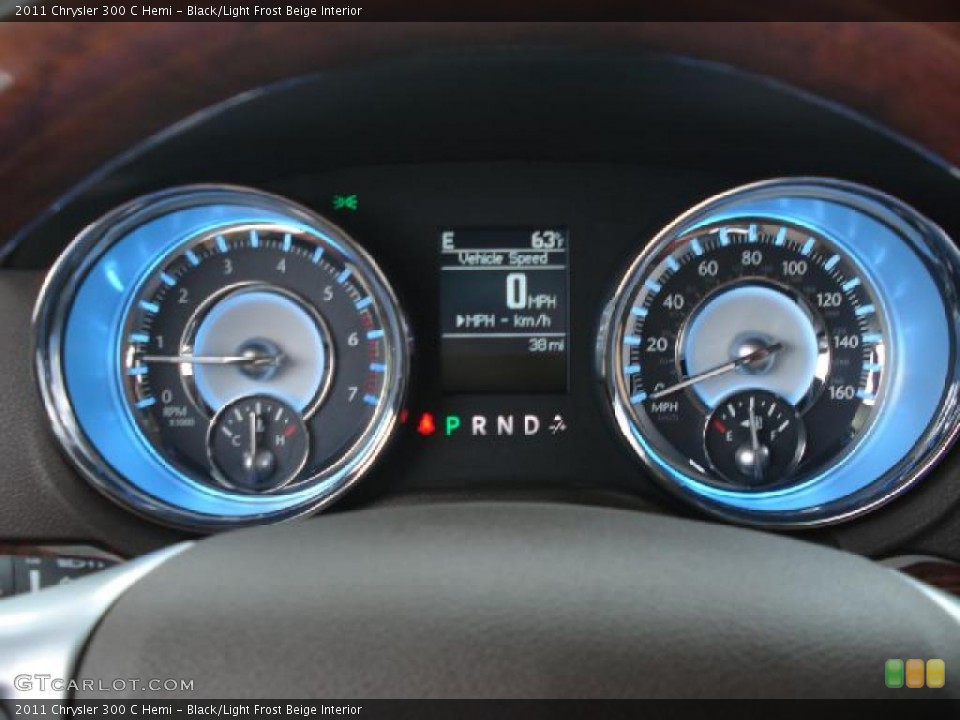 Black/Light Frost Beige Interior Gauges for the 2011 Chrysler 300 C Hemi #48148232