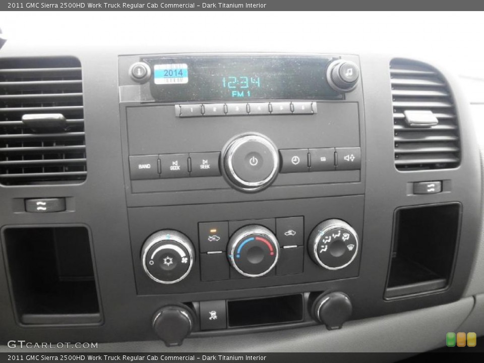 Dark Titanium Interior Controls for the 2011 GMC Sierra 2500HD Work Truck Regular Cab Commercial #48149141