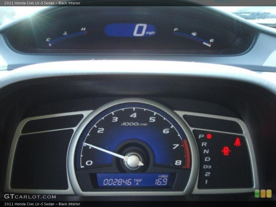 Black Interior Gauges for the 2011 Honda Civic LX-S Sedan #48154619